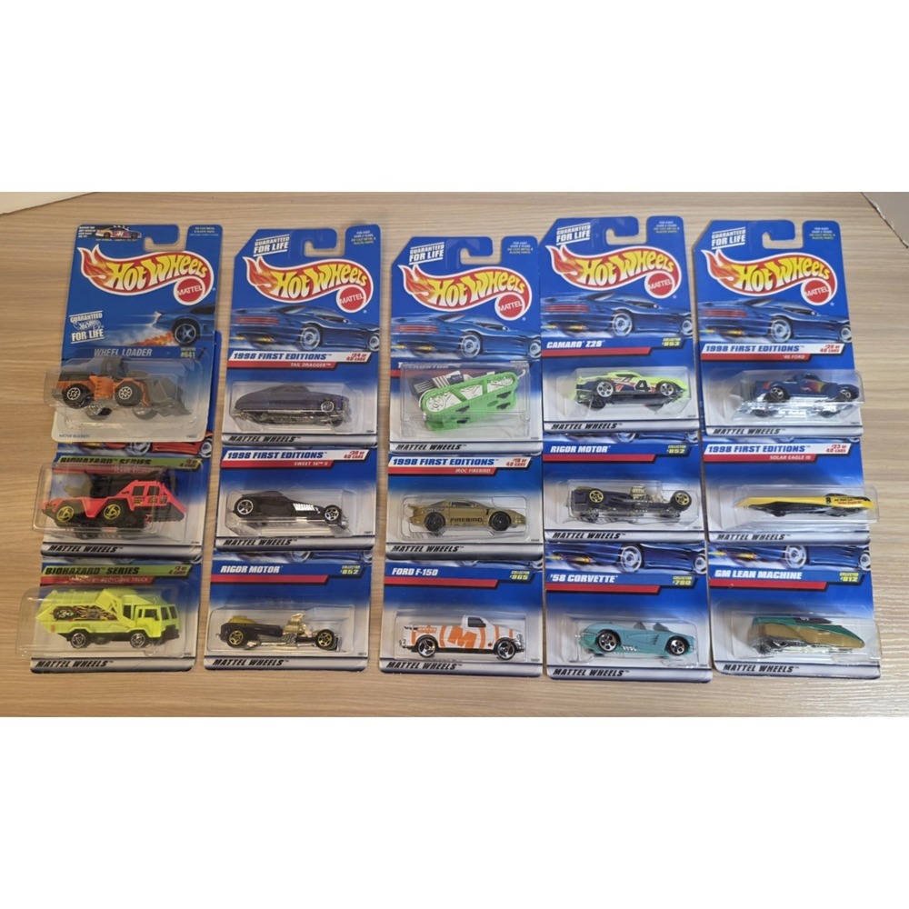 Vintage Lot 15 Hot Wheels 1990s Mix Classics Biohazard Hot Rods Sports Cars